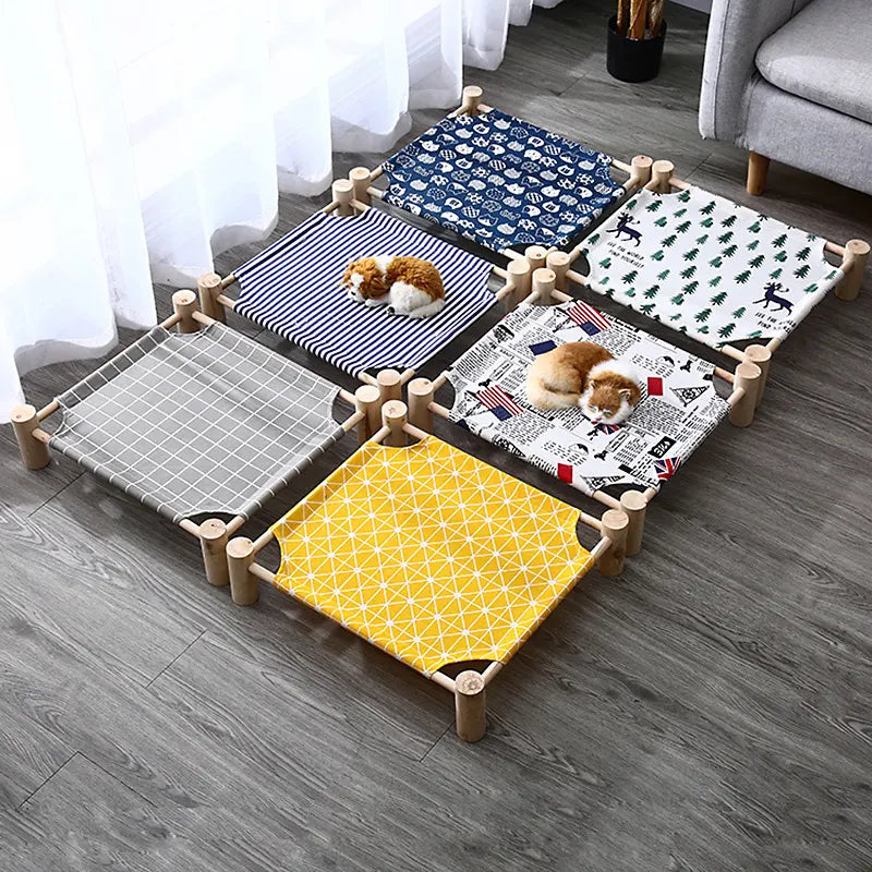 Portable Wooden Pet Bed