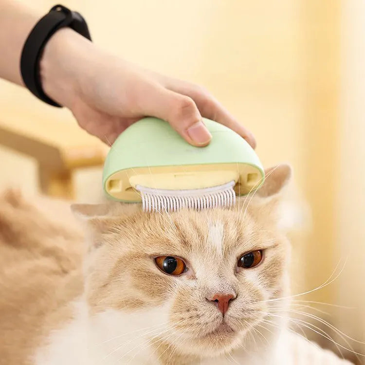 3-in-1 One Cat Grooming Comb for Shedding, Demitting, and Massaging