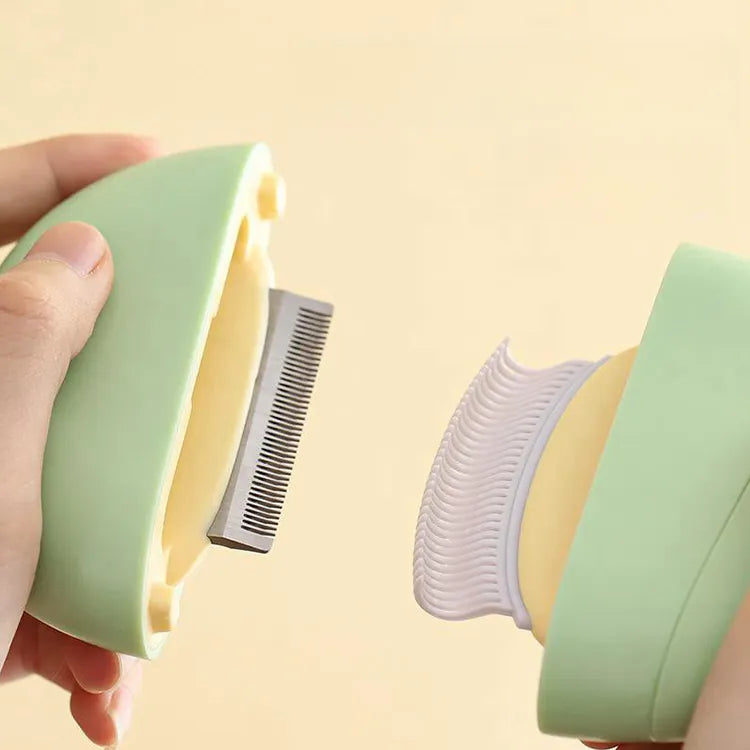 3-in-1 One Cat Grooming Comb for Shedding, Demitting, and Massaging
