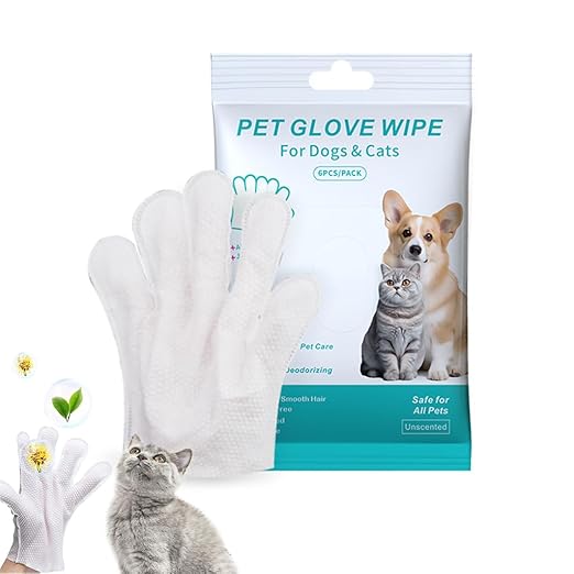 Pet Wipes Full Hand (Gloves) – 6 PCS Set of Thick Cleaning Gloves