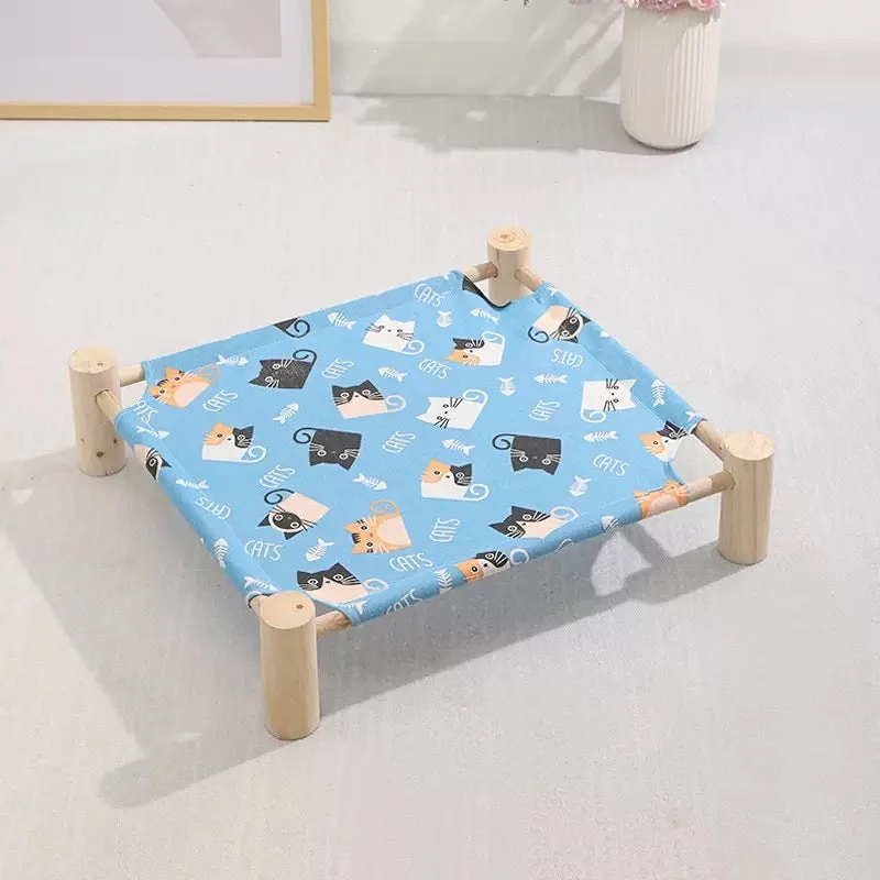 Portable Wooden Pet Bed