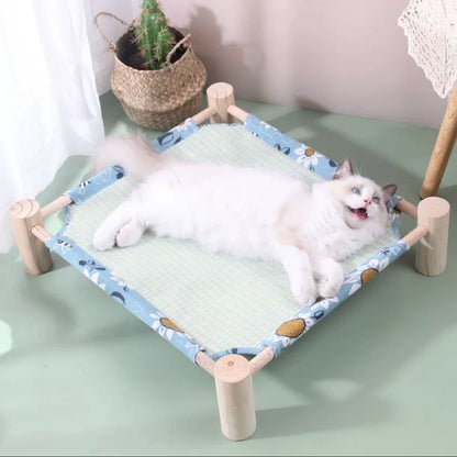 Portable Wooden Pet Bed