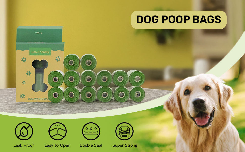 Poop Bags - Pack of 6 with Dispenser
