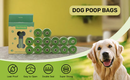 Poop Bags - Pack of 6 with Dispenser