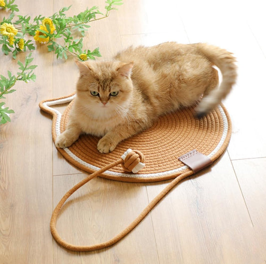 Cute Cat Scratch Pad Mat | Durable Anti-Scratch Scratching Mat for Cats | Furniture Protection Scratch Board
