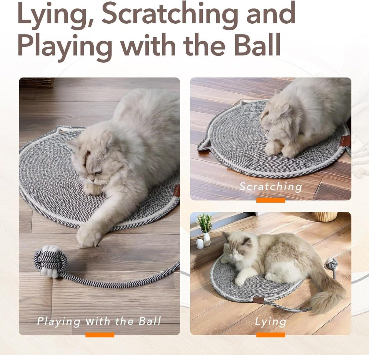 Cute Cat Scratch Pad Mat | Durable Anti-Scratch Scratching Mat for Cats | Furniture Protection Scratch Board