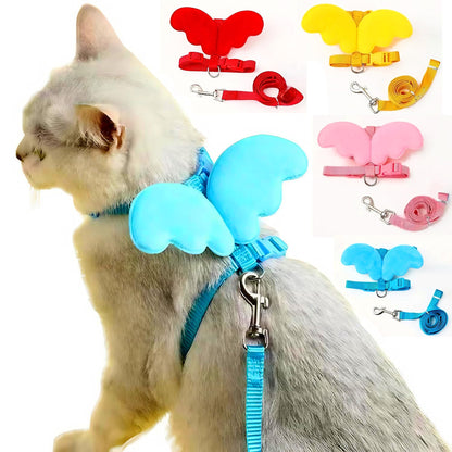 Cute Harness for Small Pet - butterfly wing cat harness, multiple color options