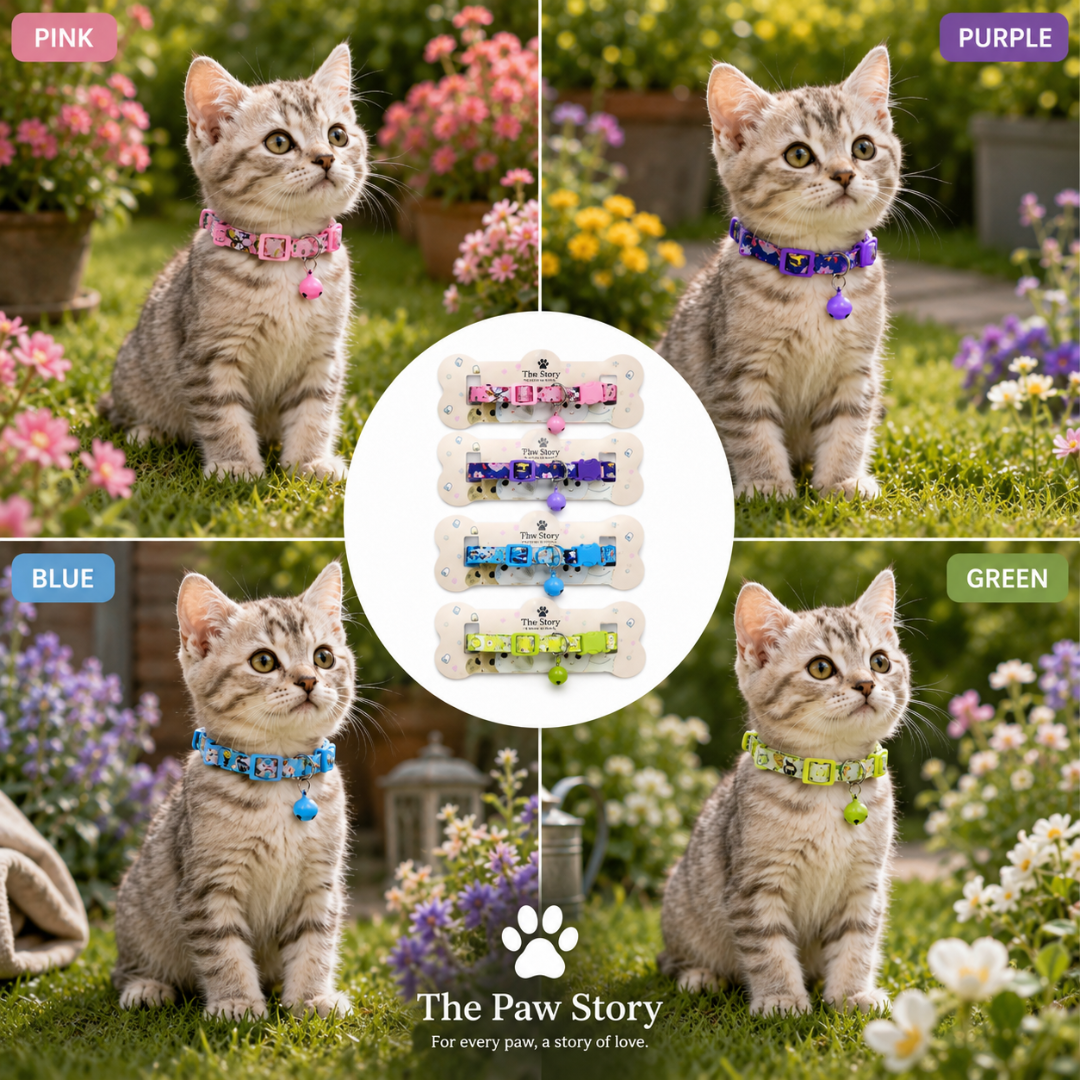 Showing 4 Cute Kitten Wear 4 Adjustable Cat Collar with Bell