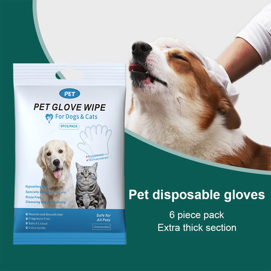 Pet Wipes Full Hand (Gloves) – 6 PCS Set of Thick Cleaning Gloves