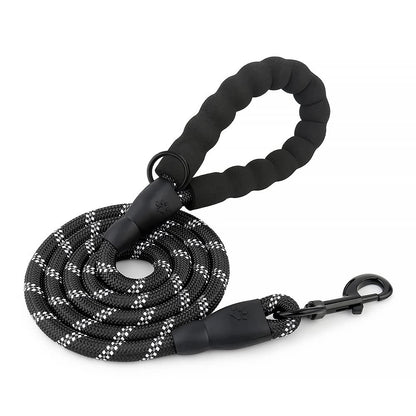 3M Reflective Leash for Dogs | Heavy Duty Dog Rope for Small to Large Dogs | Comfortable Padded Handle 5 Feet Dog Leash (Small - Suitable Upto (0-18KG), Black)