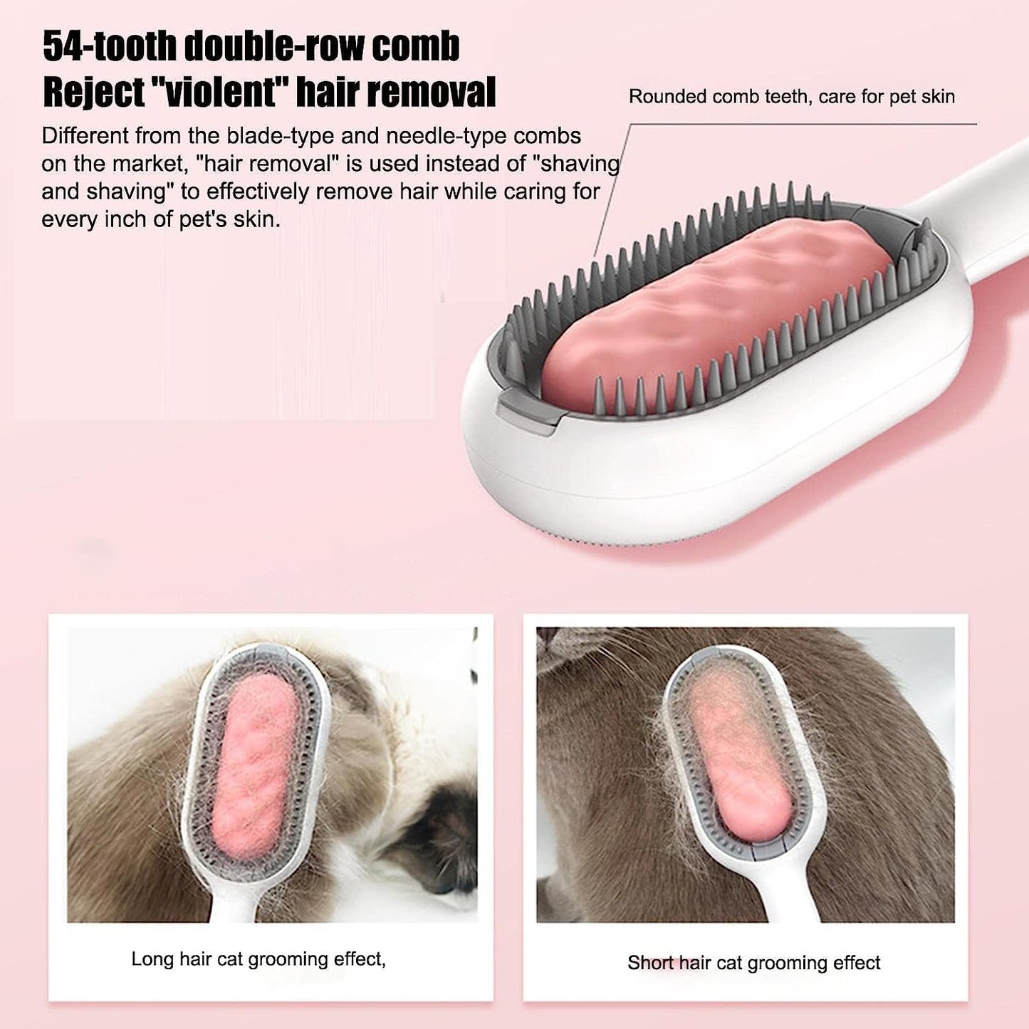 4 in 1 Universal Pet Knots Remover, Pet Cleaning Hair Removal Comb, Multifunctional Pet Hair Remover with Wet Wipes, Reusable Magic Hair Comb Dog Hair Brush Pet Hair Brushing Tool