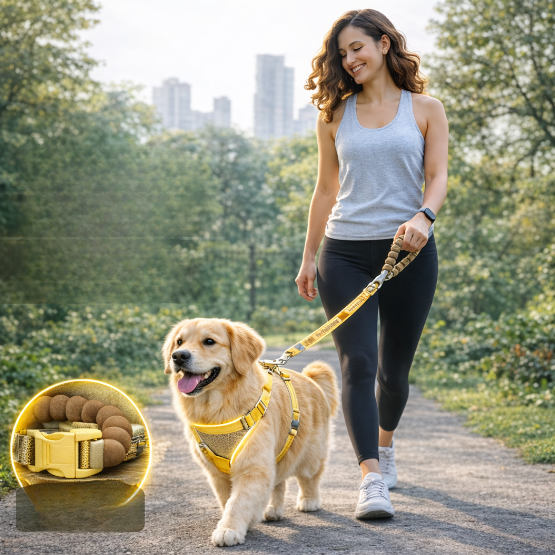 Reflective No-Pull Dog Harness & Leash Set with Padded Handle | Adjustable Breathable Vest Harness for Large Dogs