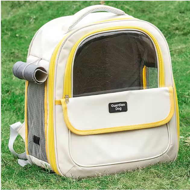 Breathable Pet Backpack Carrier with Side Opening | Large Space Cat & Small Dog Travel Bag | Durable Oxford Material Portable Pet Backpack