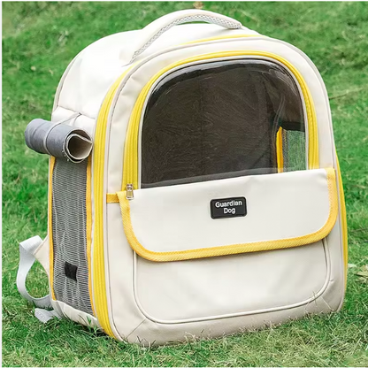 Breathable Pet Backpack Carrier with Side Opening | Large Space Cat & Small Dog Travel Bag | Durable Oxford Material Portable Pet Backpack