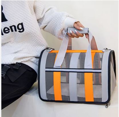 Soft-Sided Pet Carrier Backpack & Crossbody Bag | Breathable Cat & Dog Travel Bag with Zipper | Lightweight Portable Carrier for Small Pets