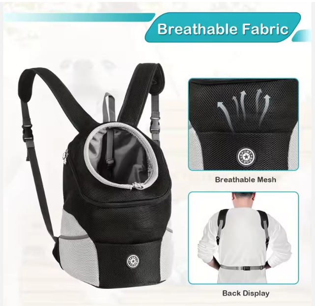 Luxury Pet Backpack Carrier | Breathable Cat & Dog Travel Backpack with Adjustable Straps | Comfortable Portable Pet Carrier for Outdoor Travel