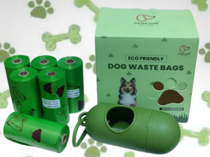 Poop Bags - Pack of 6 with Dispenser